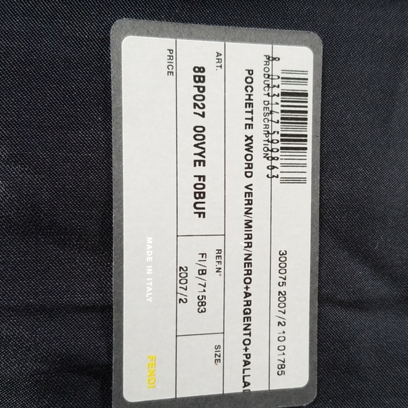 Fendi Bags Fendi Black Patent Crossword Clutch Poshmark